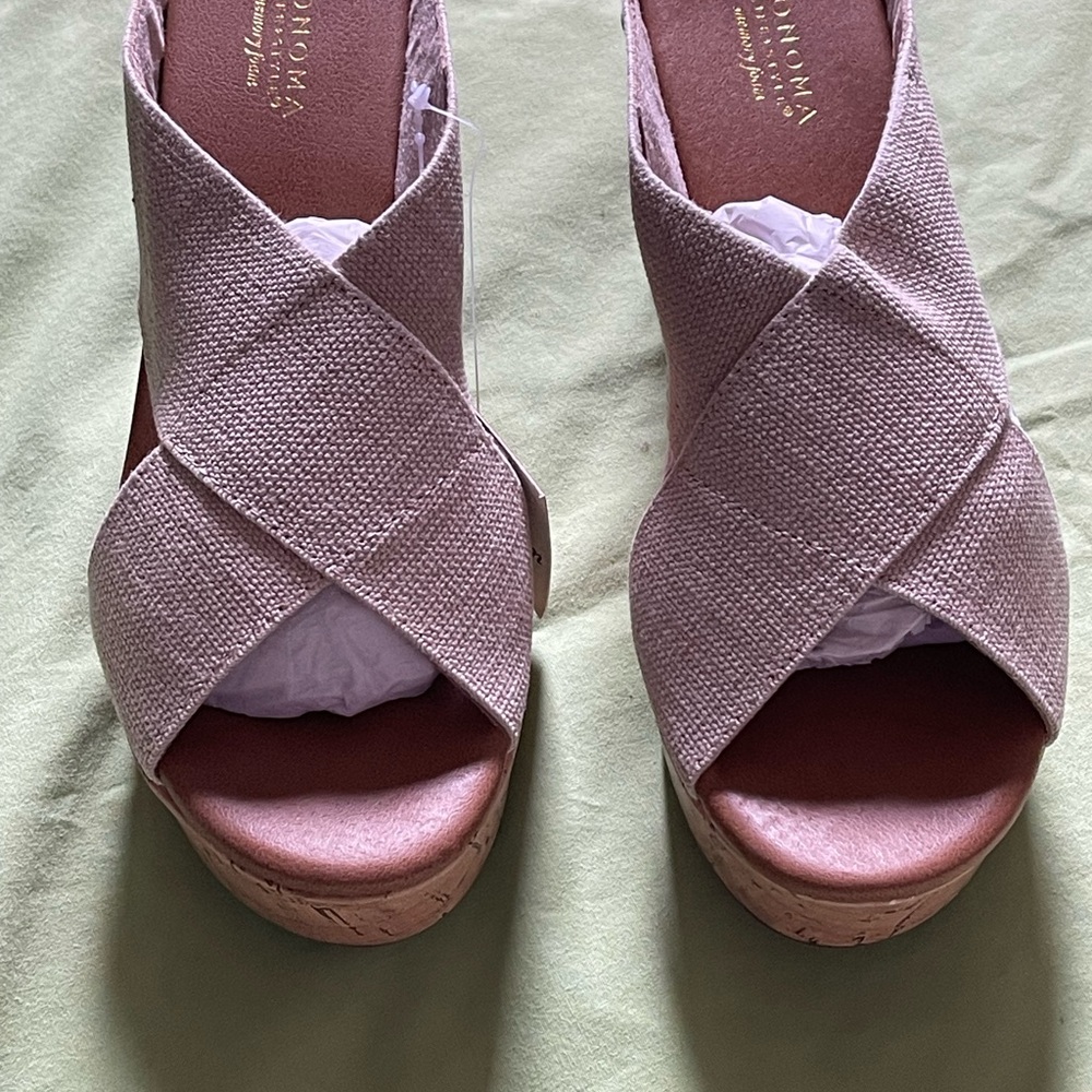 Sonoma wedge Platform Sandals with Criss-Cross Straps